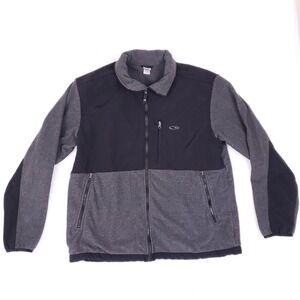 C9 by Champion Fleece Jacket Large Gray Black Gorpcore‎ Mixed Media Full Zip